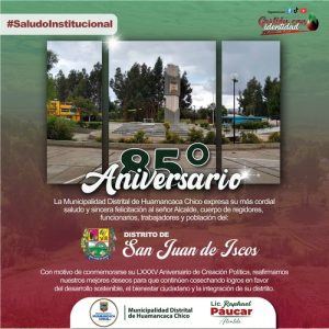 Saludo por aniversario de Iscos