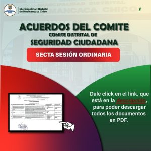 📄 ACUERDOS DEL COMITÉ DISTRITAL DE SEGURIDAD CIUDADANA – SESIÓN ORDINARIA