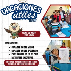 VACACIONES ÚTILES 2026 🌈📚