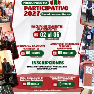 🙌📊 PRESUPUESTO PARTICIPATIVO 2027