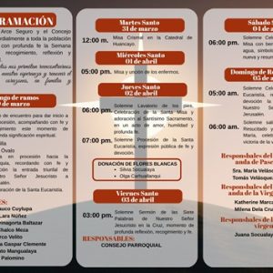 ✝️ SEMANA SANTA EN HUAMANCACA CHICO: Programación de Fe, Reflexión y Tradición 🌿🙏
