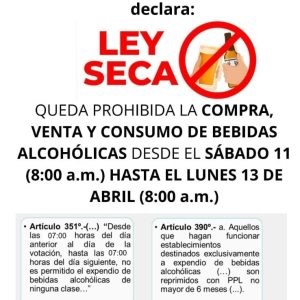 🚫 COMUNICADO OFICIAL: CUMPLIMIENTO DE LEY SECA