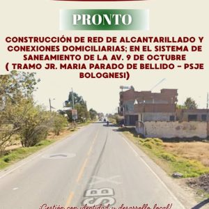 🚧 INICIO DE OBRA DE ALCANTARILLADO EN AV. 9 DE OCTUBRE